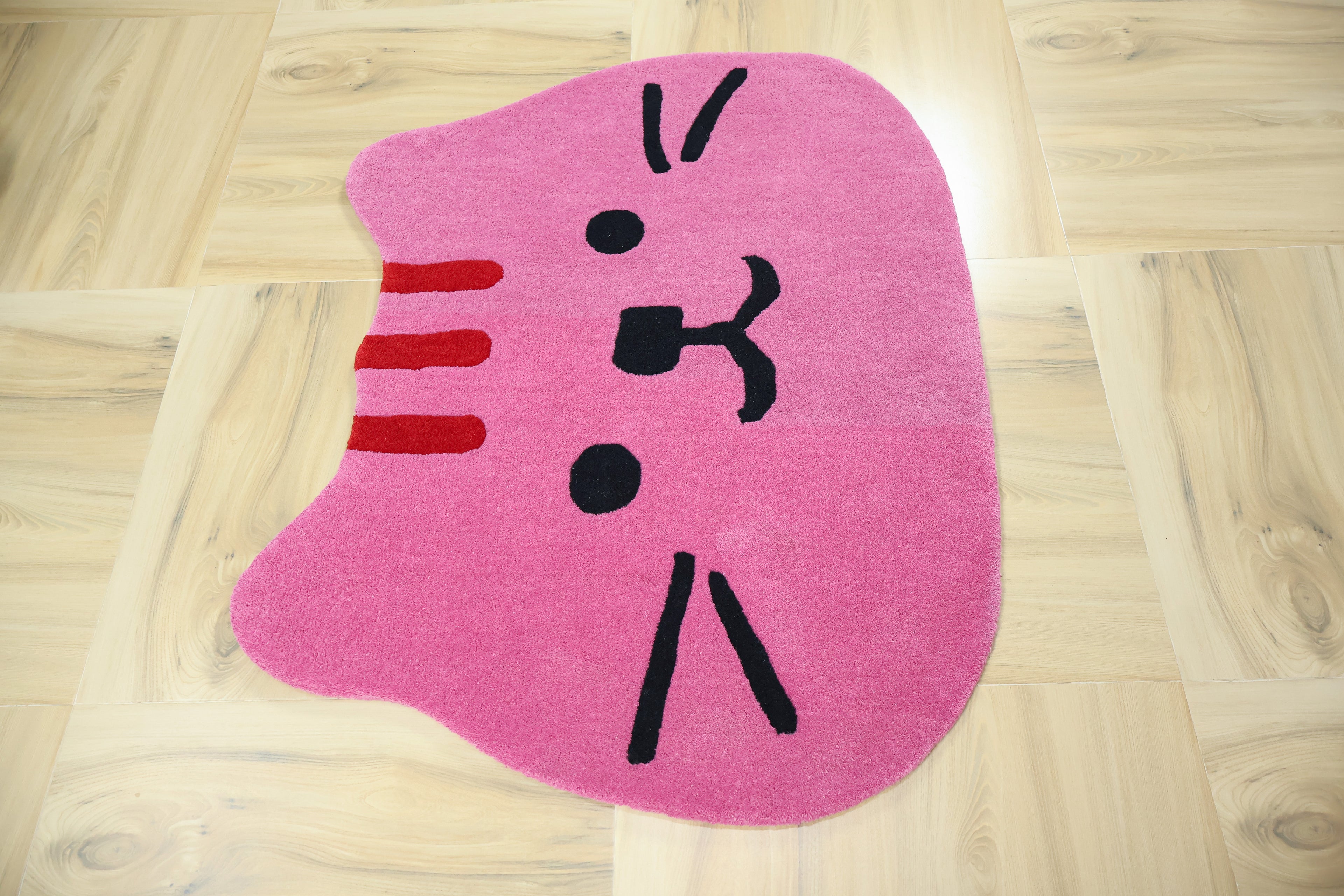 Teddy Kids Hand Tufted Wool Rug Pink