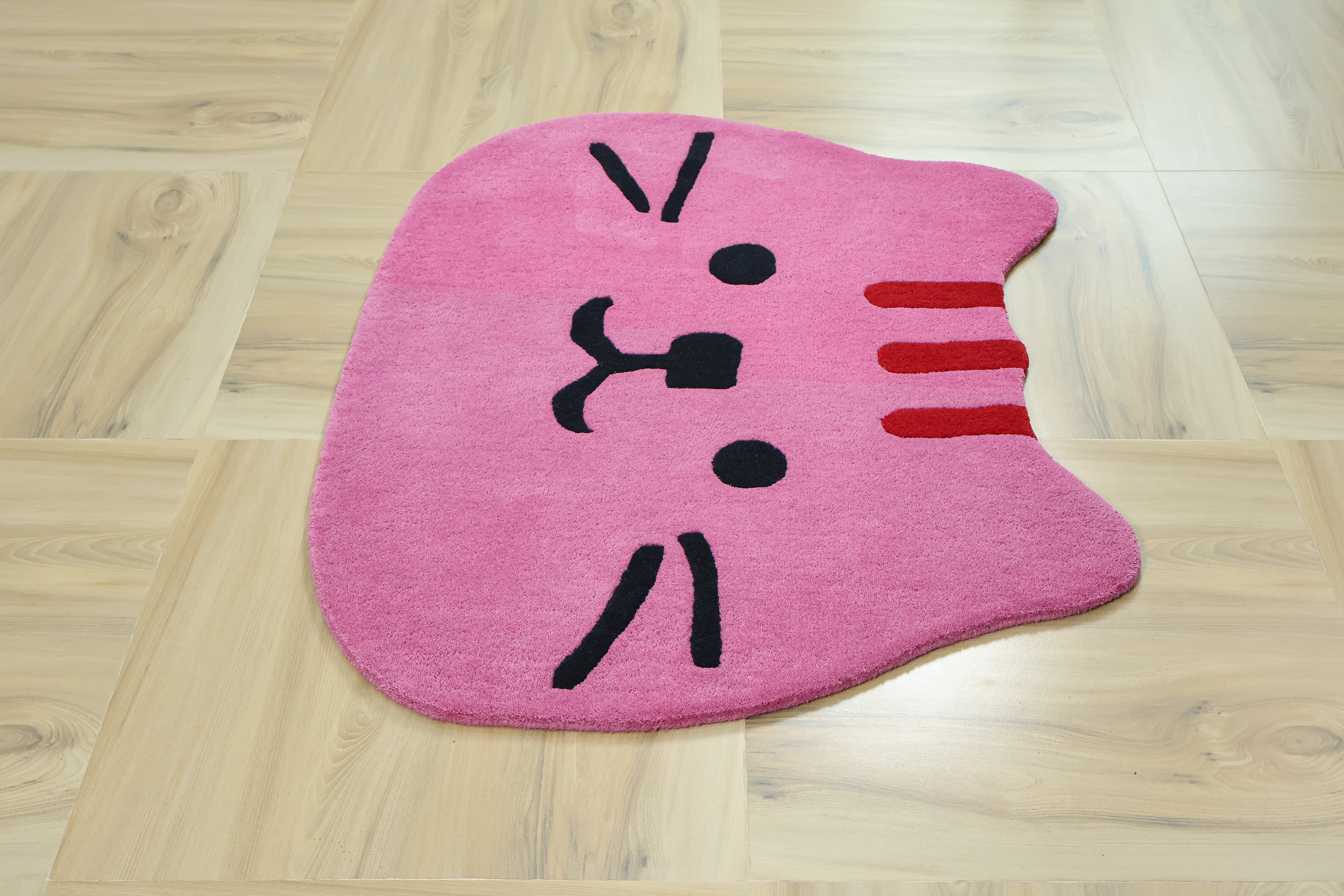 Teddy Kids Hand Tufted Wool Rug Pink