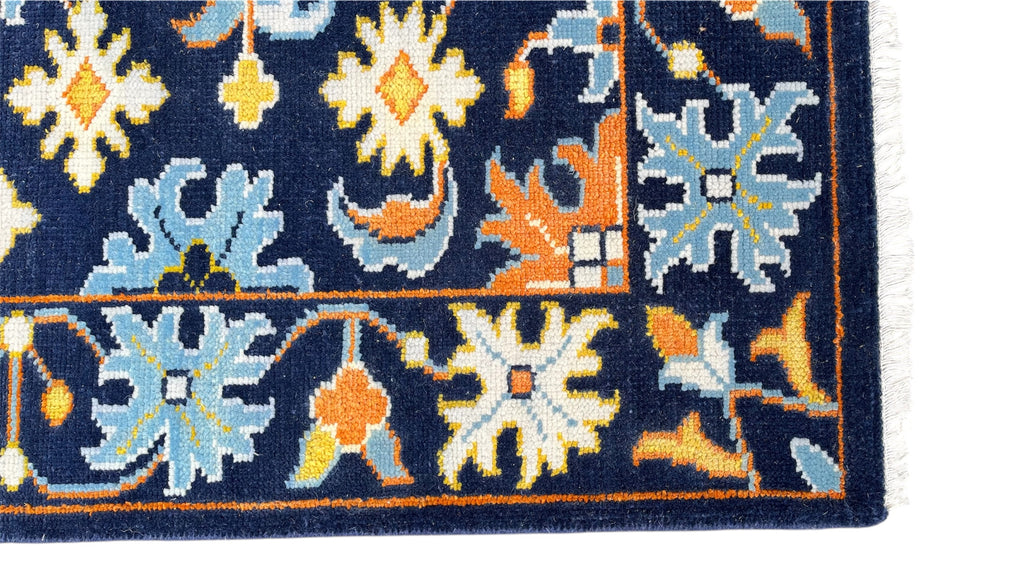 Texas Oriental Hand Knotted Wool Rug Navy Blue