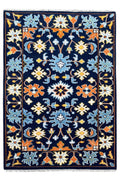 Texas Oriental Hand Knotted Wool Rug Navy Blue
