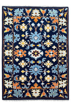 Texas Oriental Hand Knotted Wool Rug Navy Blue