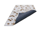 Vectro Abstract Leather Hide Rug Beige