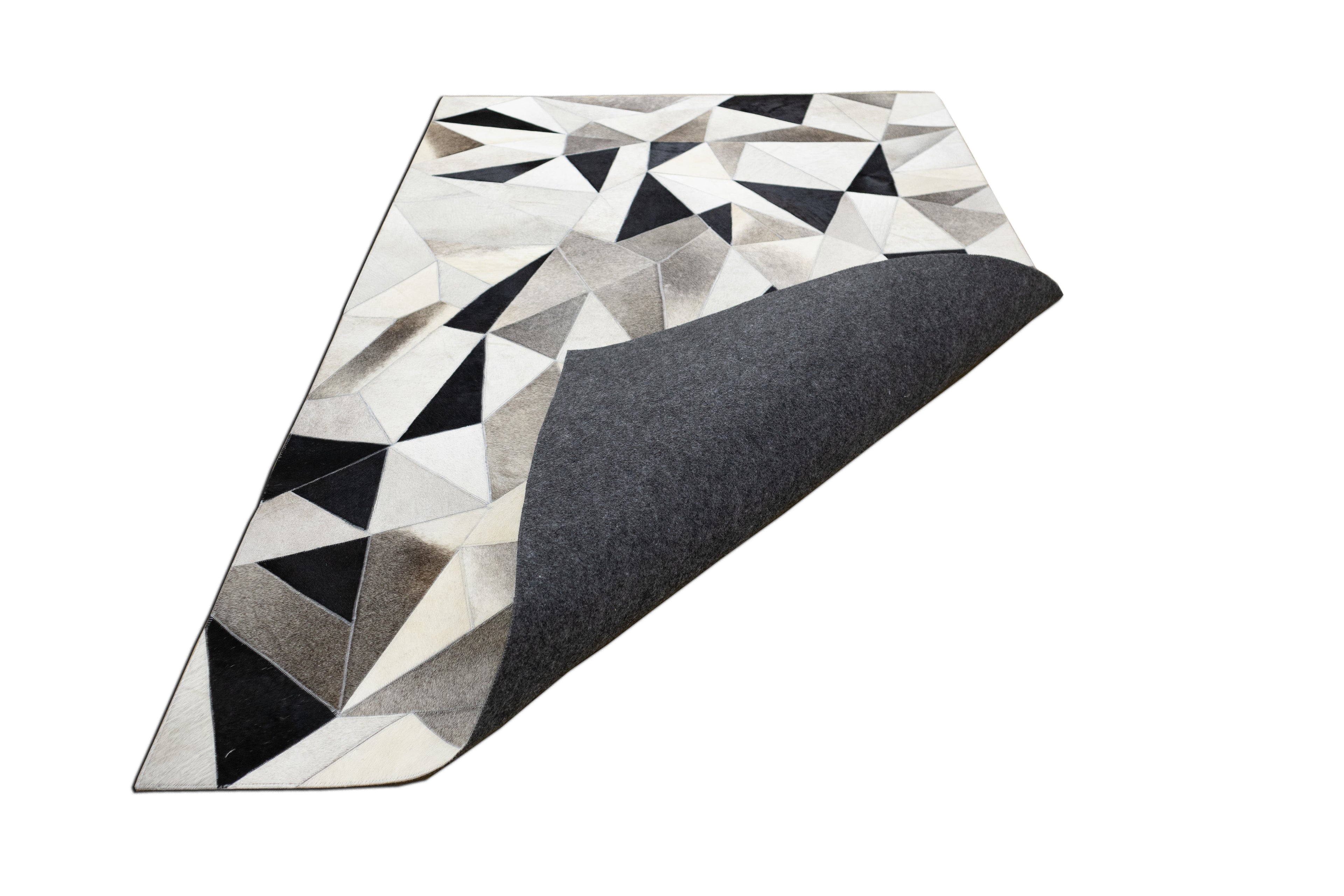 Vectro Abstract Patchwork hide Rug