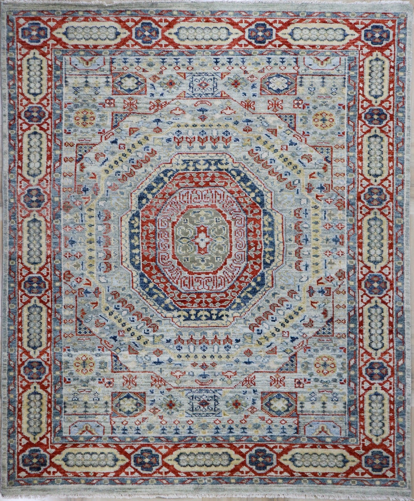 Muna Sherapi Gen Z Hand Knotted Wool Rug Blue