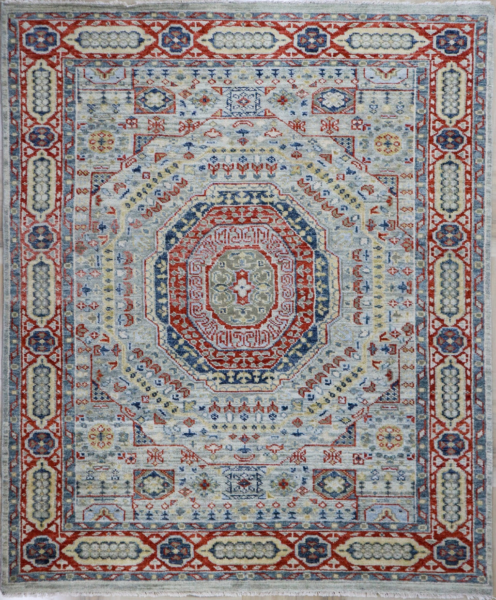 Muna Sherapi Gen Z Hand Knotted Wool Rug Blue
