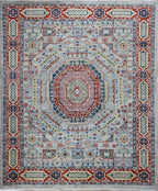 Muna Sherapi Gen Z Hand Knotted Wool Rug Blue