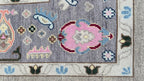 Sultan Traditional Hand Knotted Wool Rug Ash Grey